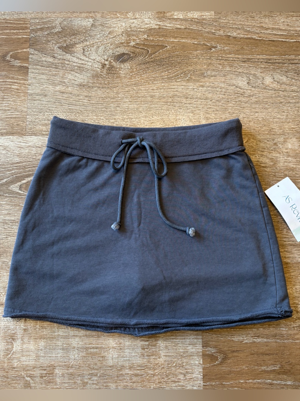 Altar’d state Gray Drawstring Sweatshort Skirt with Tag